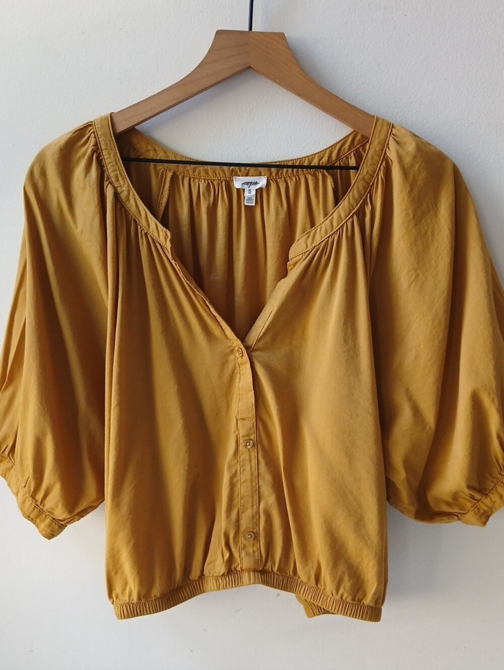 Aerie Peasant Blouse Bronze Women's XL